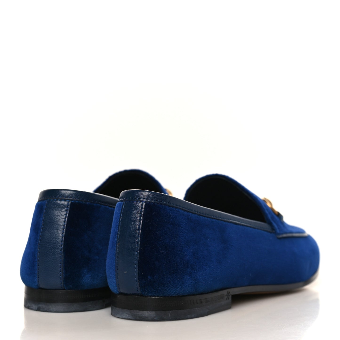 Velvet Horsebit Womens Jordaan Loafers 36.5 Blue Cobalt