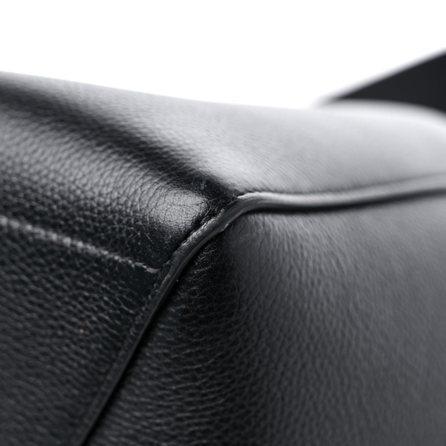 Celine Soft Grained Calfskin Sangle Bucket Bag Black 8 of 13