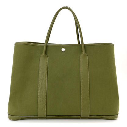 Hermes Toile Buffle Skipper Garden Party TGM Vert Anis 1 of 11