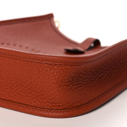 Hermes Taurillon Clemence Maxi Quadrille Evelyne TPM Cuivre Capucine Parme Rouge Duchess 12 of 13