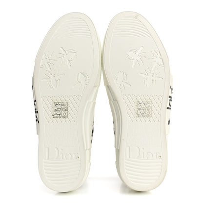 Christian Dior X SHAWN STUSSY Canvas Oblique Bee B23 High Top Sneakers 39 White Black 6 of 12