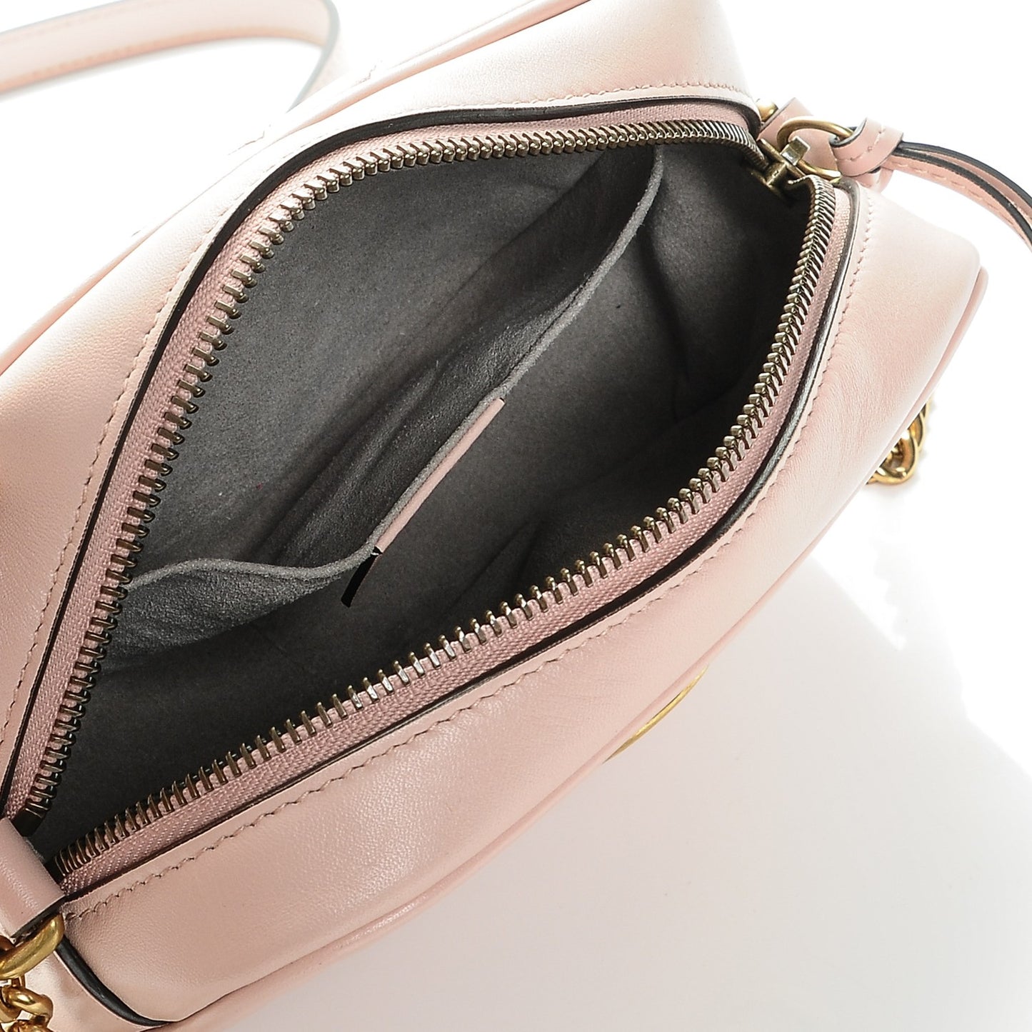 Calfskin Matelasse Mini GG Marmont Chain Shoulder Bag Perfect Pink