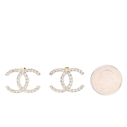Chanel Baguette Crystal High Society CC Earrings Gold 2 of 5