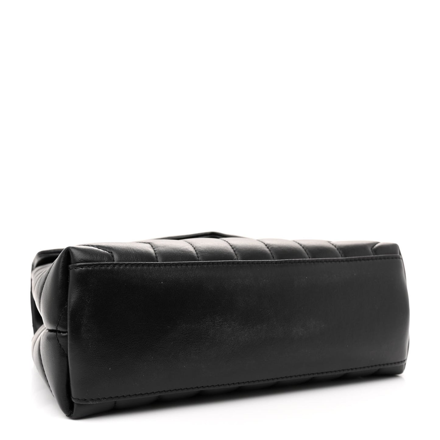 Calfskin Y Quilted Monogram Small Loulou Chain Satchel Black