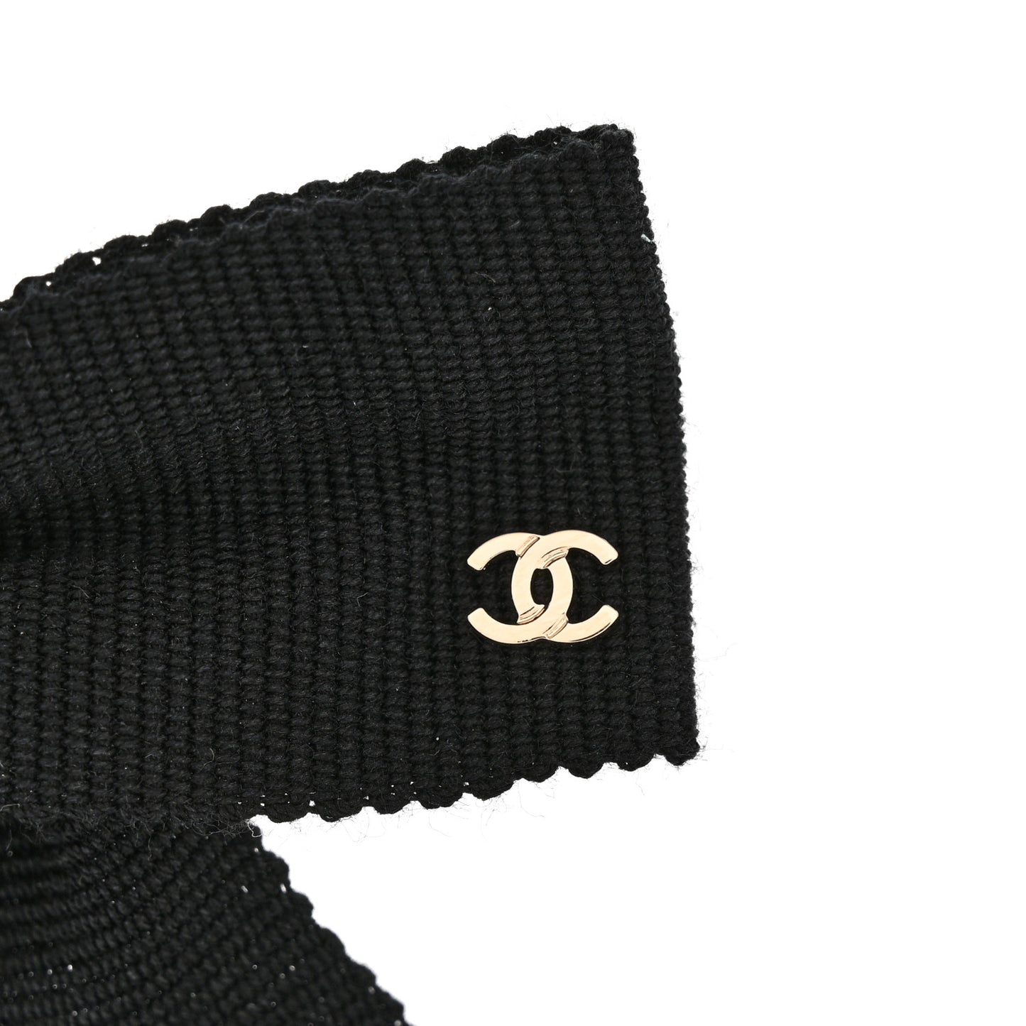 Canvas Bow CC Hair Clip Black