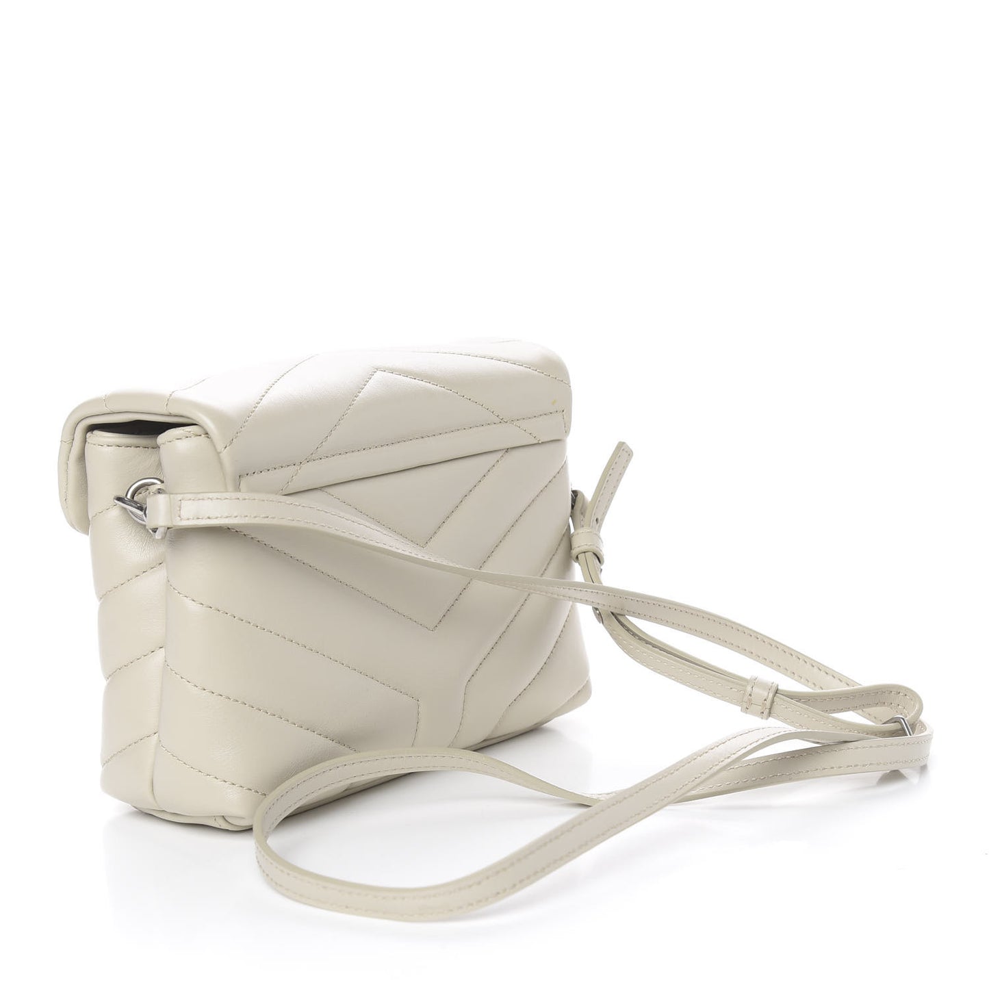 Calfskin Y Quilted Monogram Toy Loulou Crossbody Bag Ivory