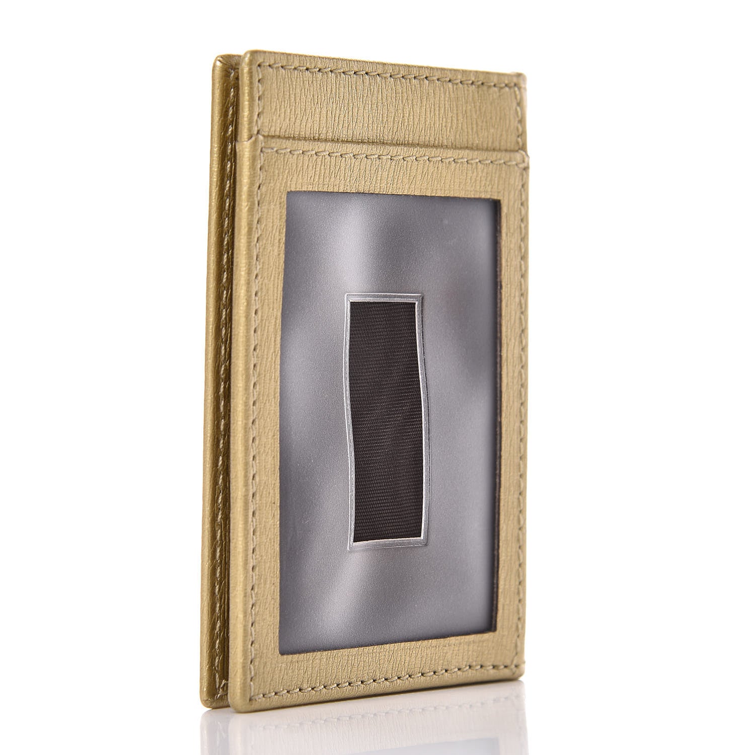 Gucci Textured Calfskin Betty Card Case Gold 3 of 7
