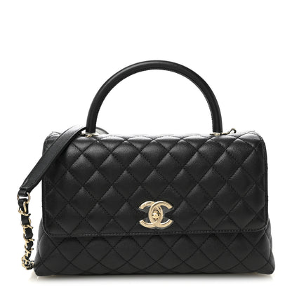 Chanel Caviar Quilted Small Coco Handle Flap Black 1 of 10