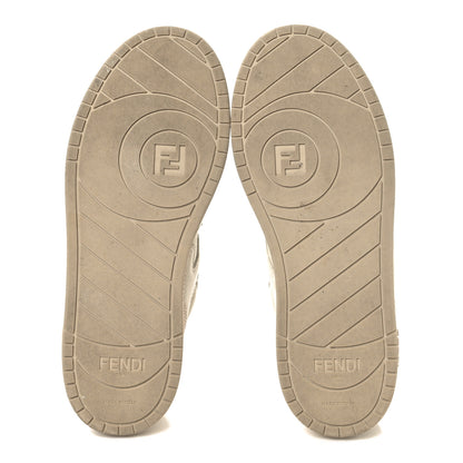 Fendi Suede Vitello Fendi Match Low Top Sneakers 37.5 Nudo White Garza Rosa 6 of 8