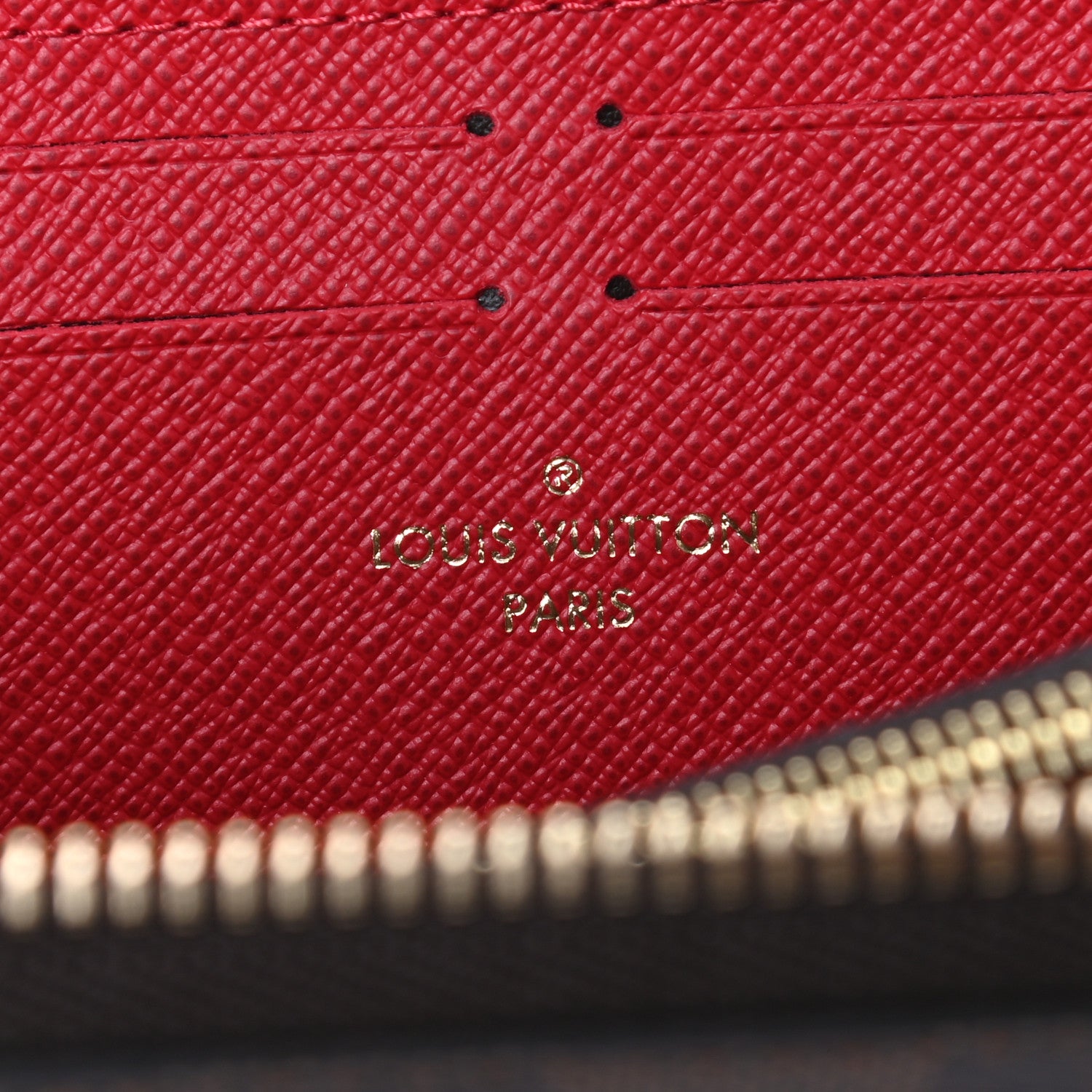 Louis Vuitton Damier Ebene Clemence Wallet Cherry 6 of 7