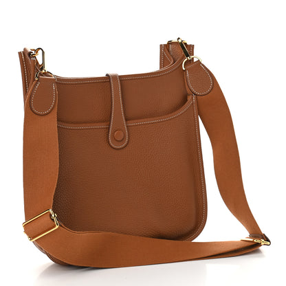 Hermes Taurillon Clemence Evelyne III PM Gold 3 of 11