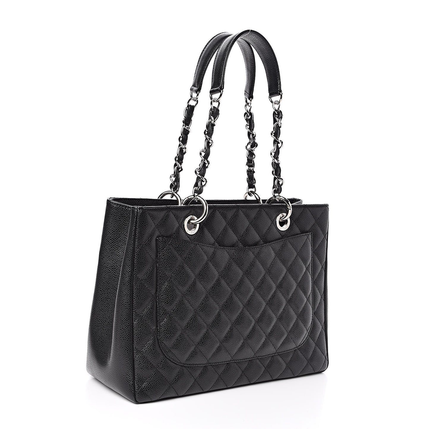 Caviar Quilted Grand Shopping Tote GST Black