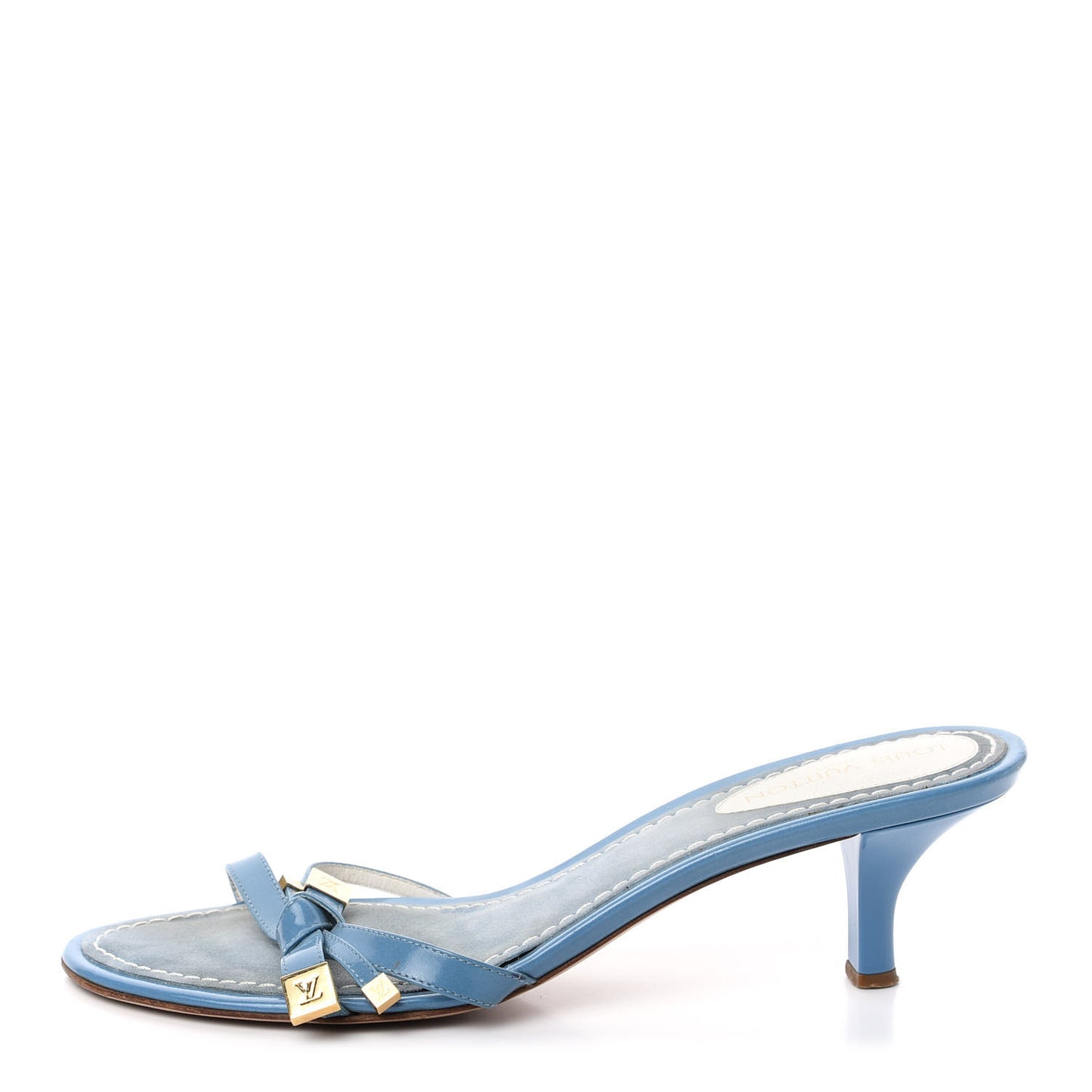 Patent Strappy Bow Sandals 37.5 Blue