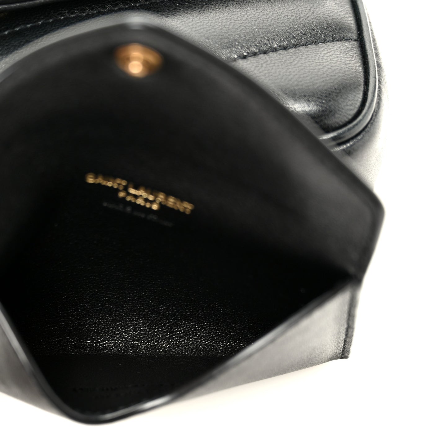 Lambskin Chevron Quilted Mini Loulou Black