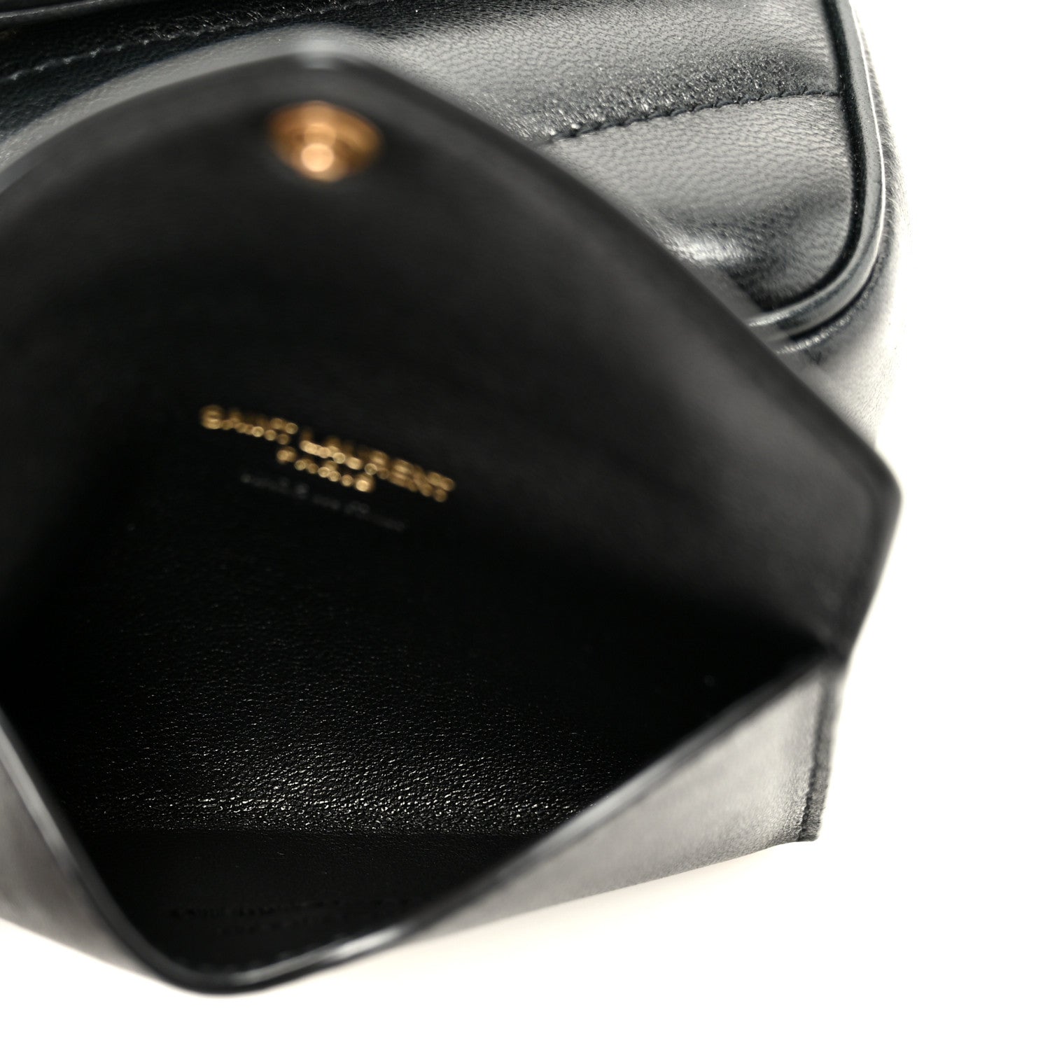 Saint Laurent Lambskin Chevron Quilted Mini Loulou Black 9 of 13