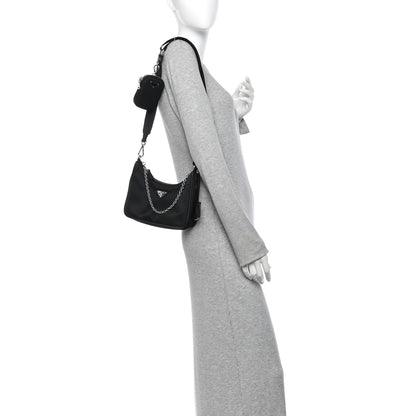 Prada Nylon Re-Edition 2005 Shoulder Bag Black 2 of 12