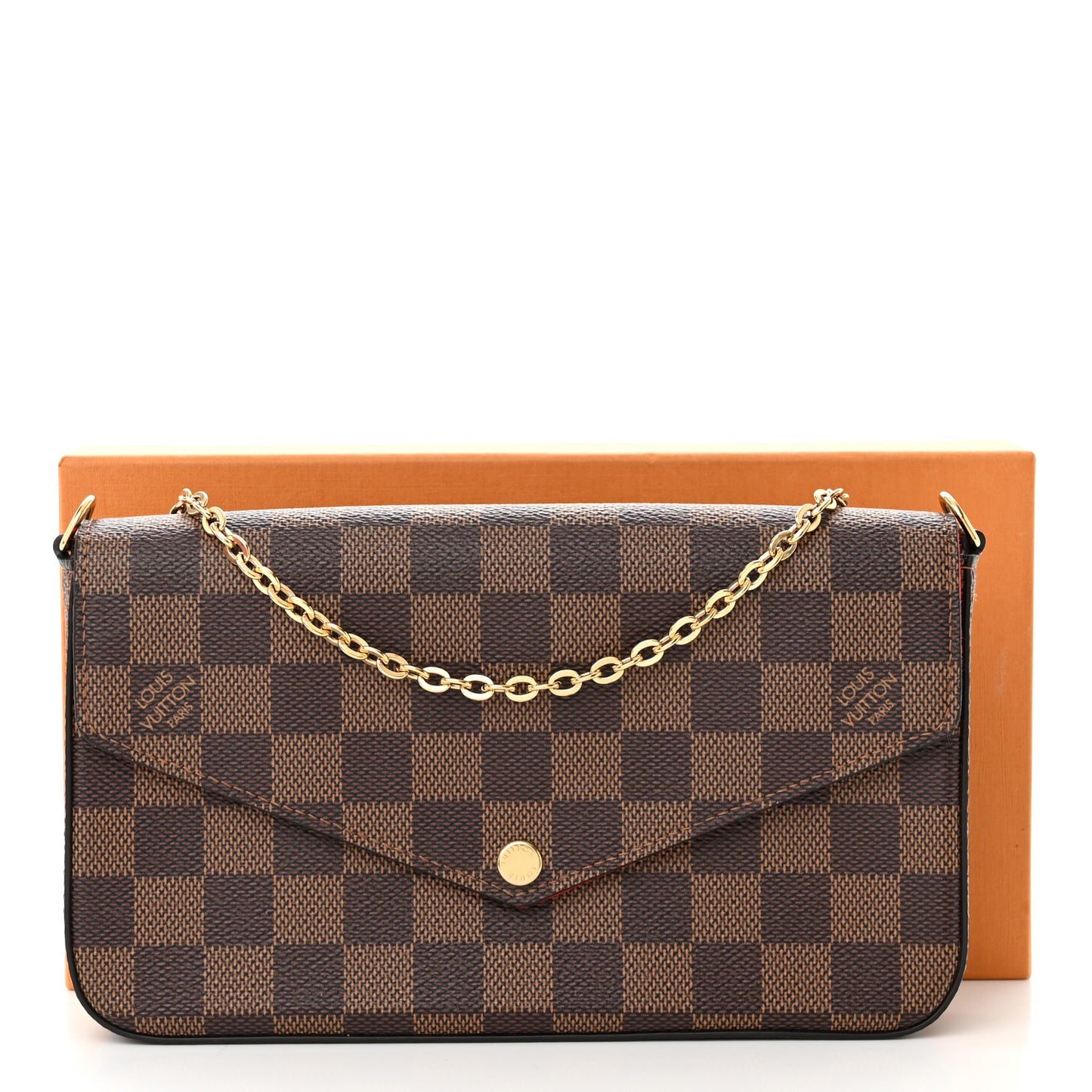 Damier Ebene Pochette Felicie Chain Wallet