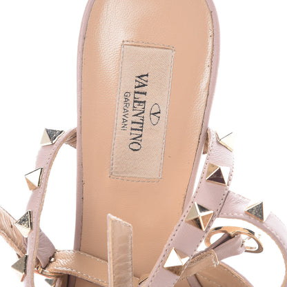 Valentino Garavani Calfskin Nappa Rockstud Ankle Strap 65mm Pumps 37 Green Poudre 9 of 11