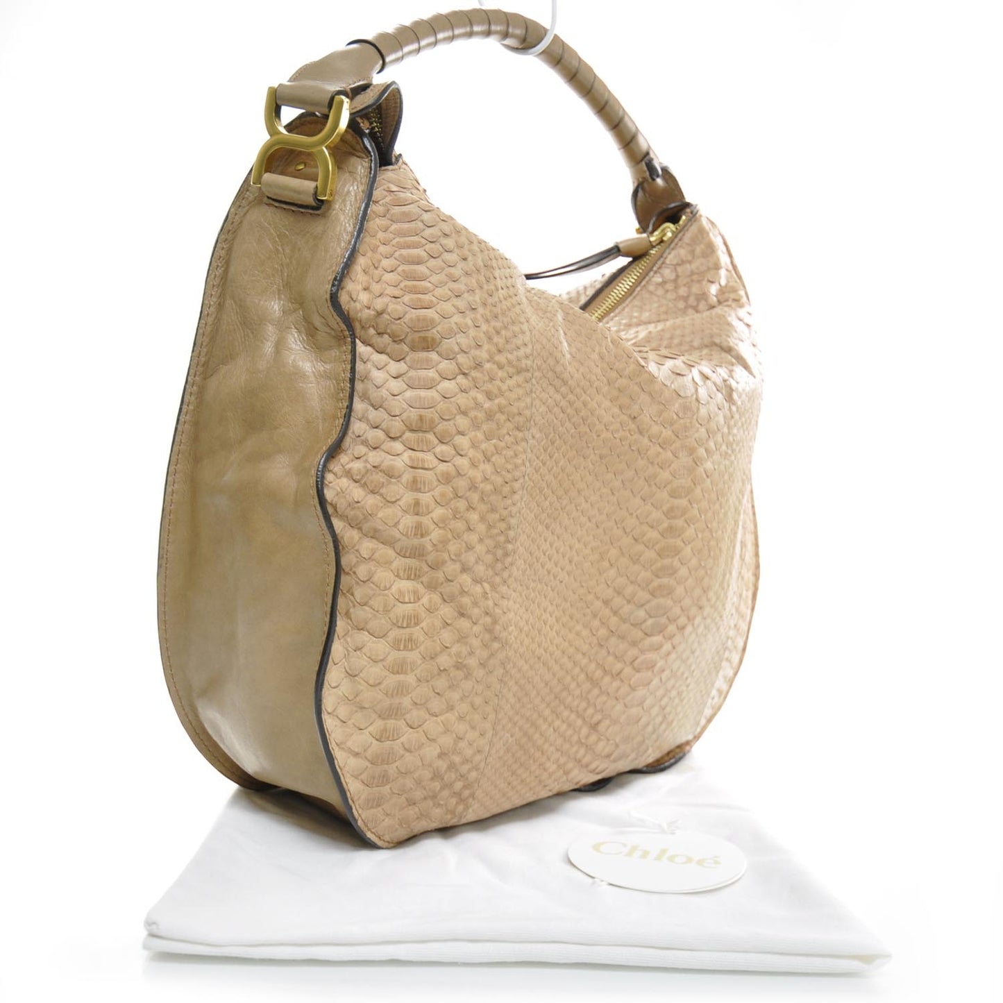 Python Large Marcie Hobo Taupe