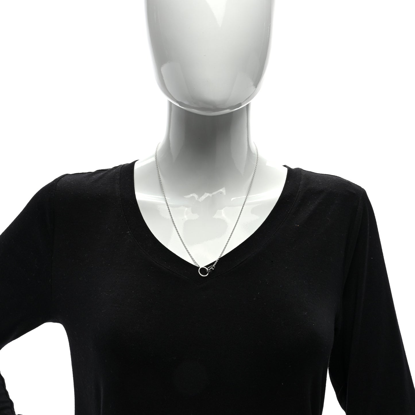 18K White Gold Interlocking LOVE Necklace
