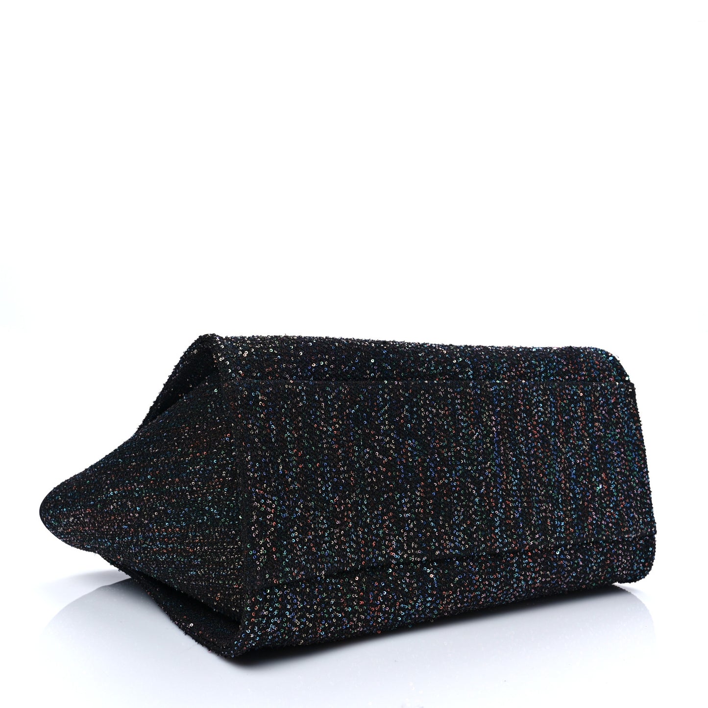 Viscose Sequins Medium Deauville Tote Black