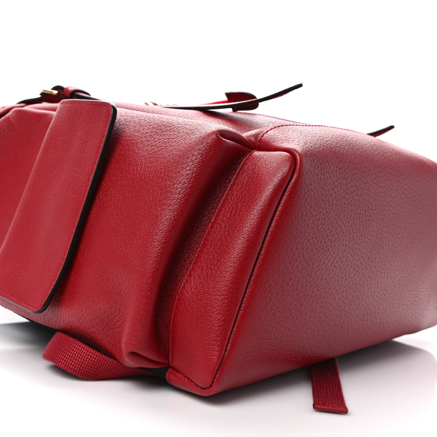 Gucci Grained Calfskin Medium Ophidia Double Buckle Backpack Red 8 of 8