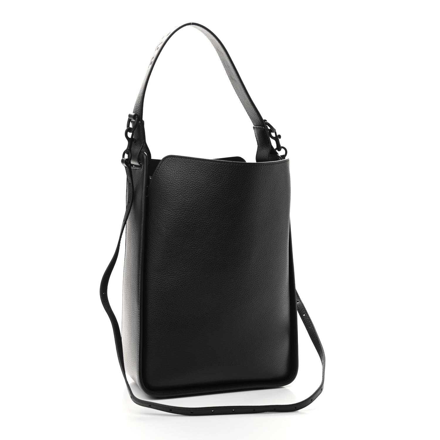 Balenciaga Calfskin Logo Embossed Small Tool 2.0 North-South Tote Black 4 of 10