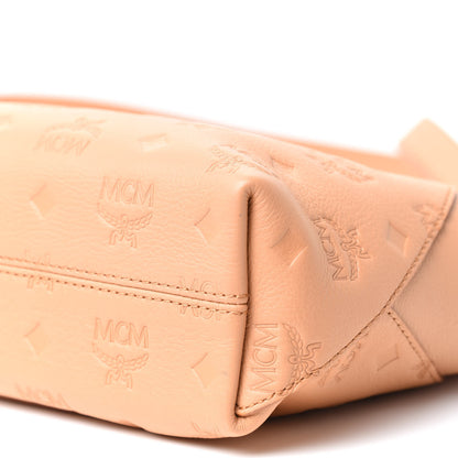 MCM Calfskin Ottomar Monogram Medium Klara Shoulder Bag Sandstone 9 of 10