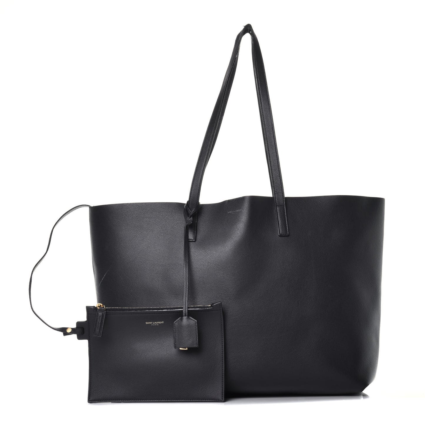 Calfskin Large Shopping Tote Black