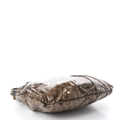 Gucci Crystal Monogram Medium Hysteria Tote Dark Brown 3 of 9