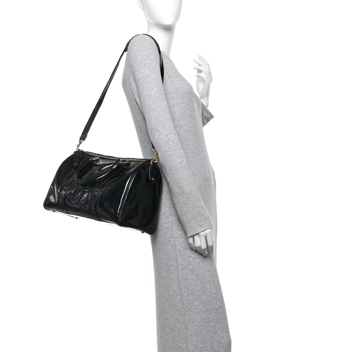 Chanel Patent Timeless CC Duffel Bag Black 2 of 11