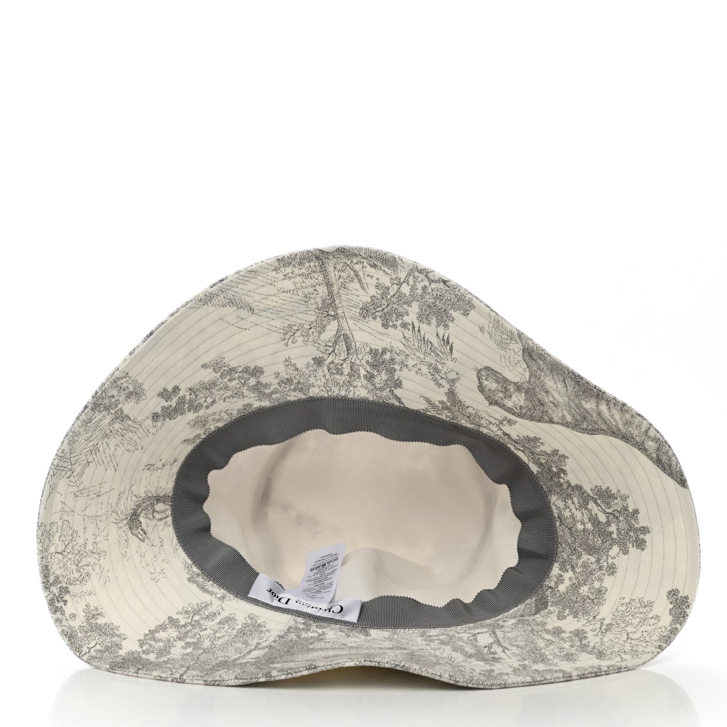 Cotton Dioriviera Toile De Jouy Bob Brim Bucket Hat 58 Gray