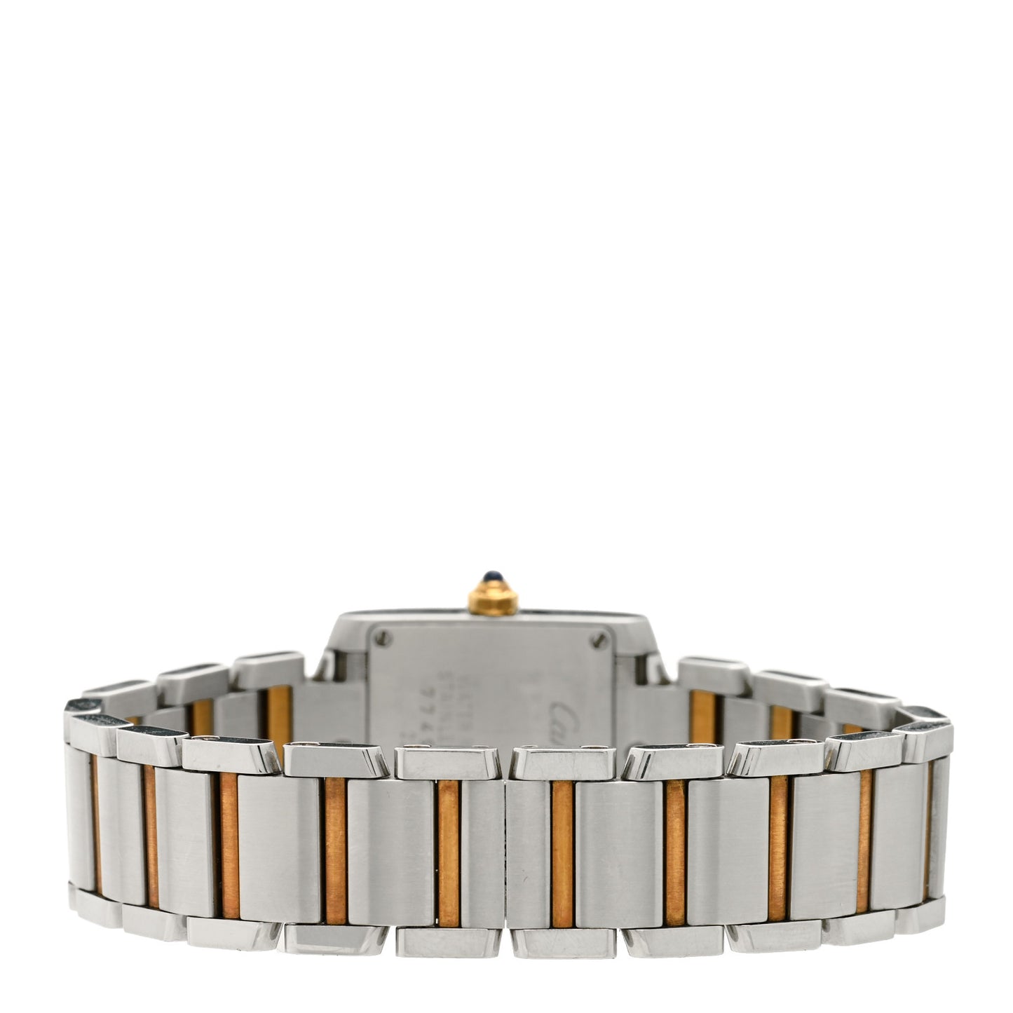 Stainless Steel 18K Yellow Gold 20mm Tank Francaise Quartz Watch