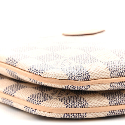 Louis Vuitton Damier Azur Double Zip Pochette 9 of 10