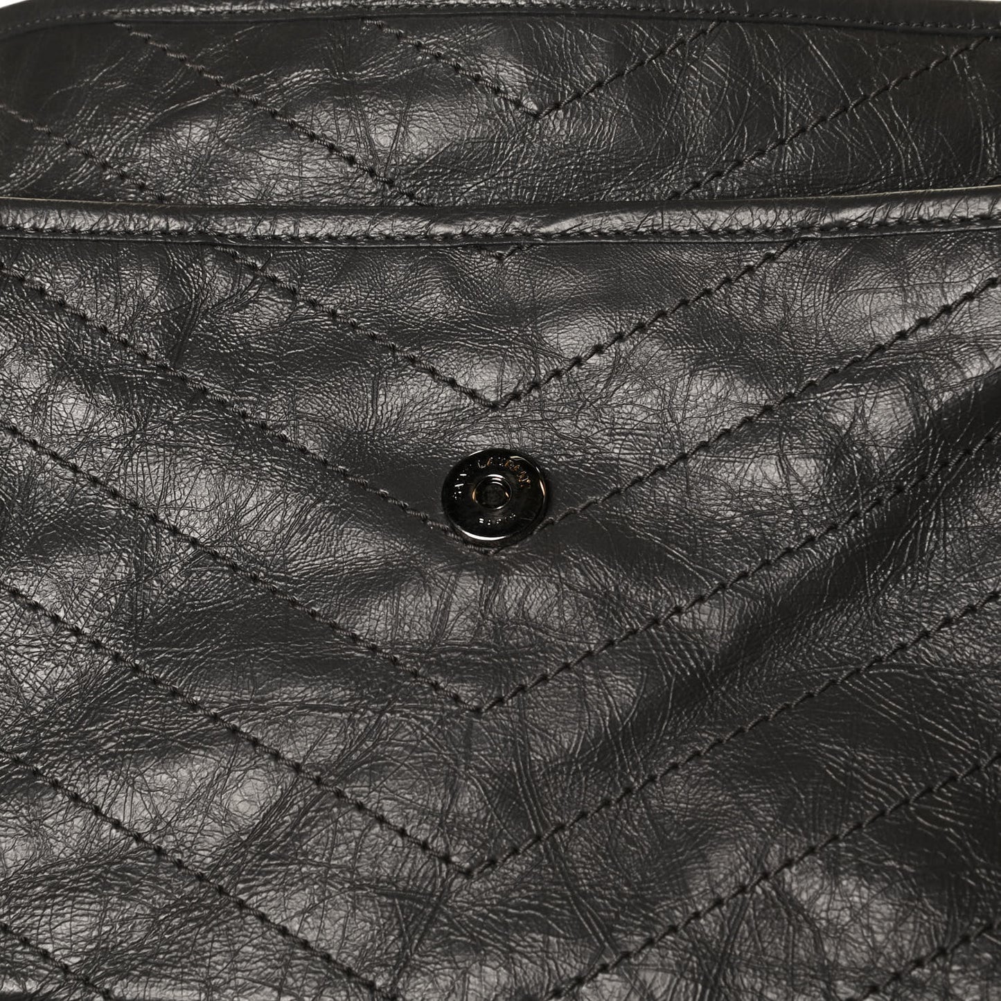 Crinkled Calfskin Matelasse Monogram Large Niki Chain Satchel Storm