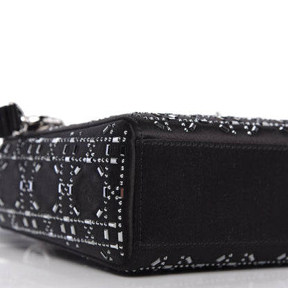 Christian Dior Satin Crystal Cannage Mini Lady Dior Black 6 of 10