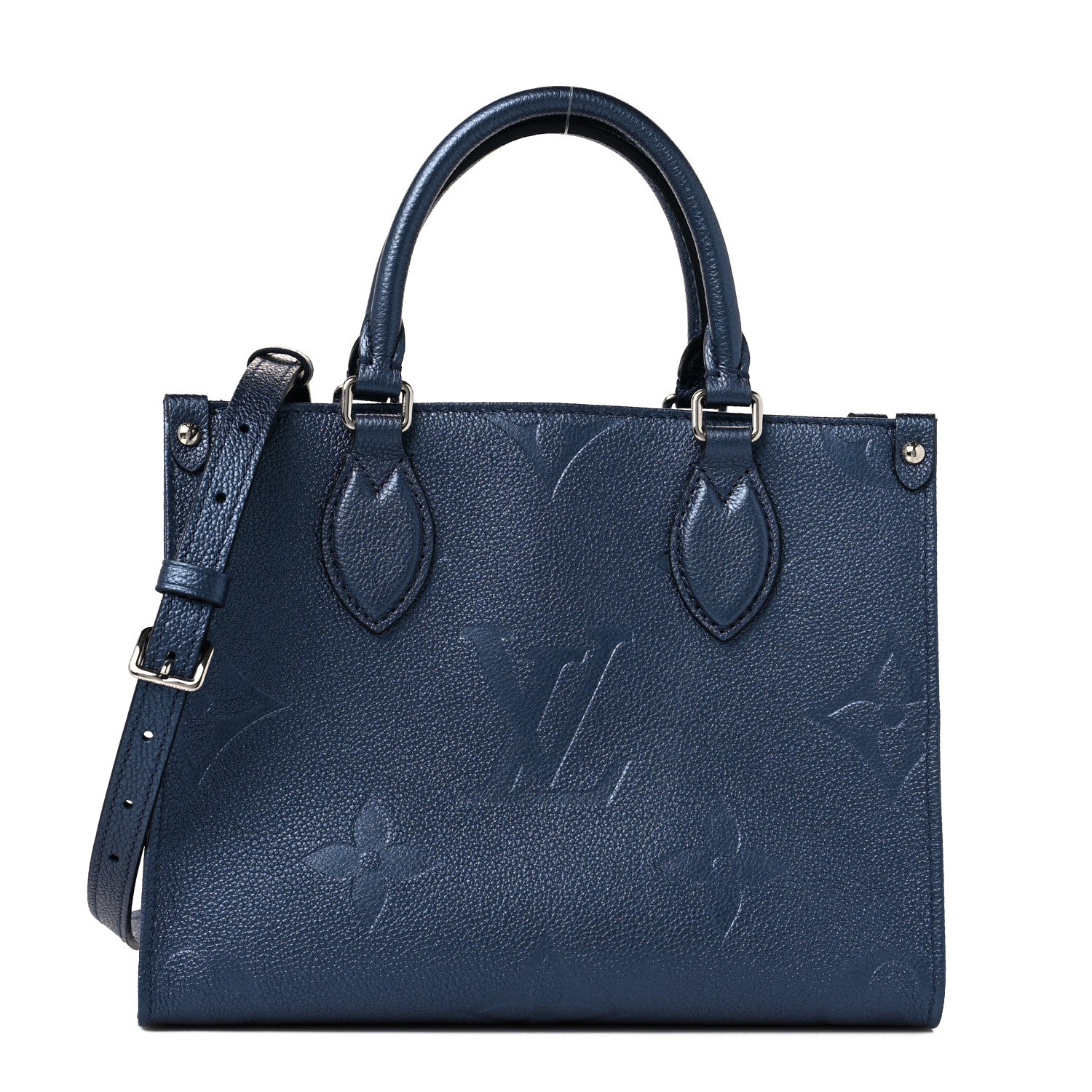 Louis Vuitton Metallic Empreinte Monogram Giant Onthego PM Navy Nacre 1 of 8