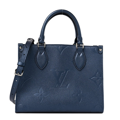 Louis Vuitton Metallic Empreinte Monogram Giant Onthego PM Navy Nacre 1 of 8