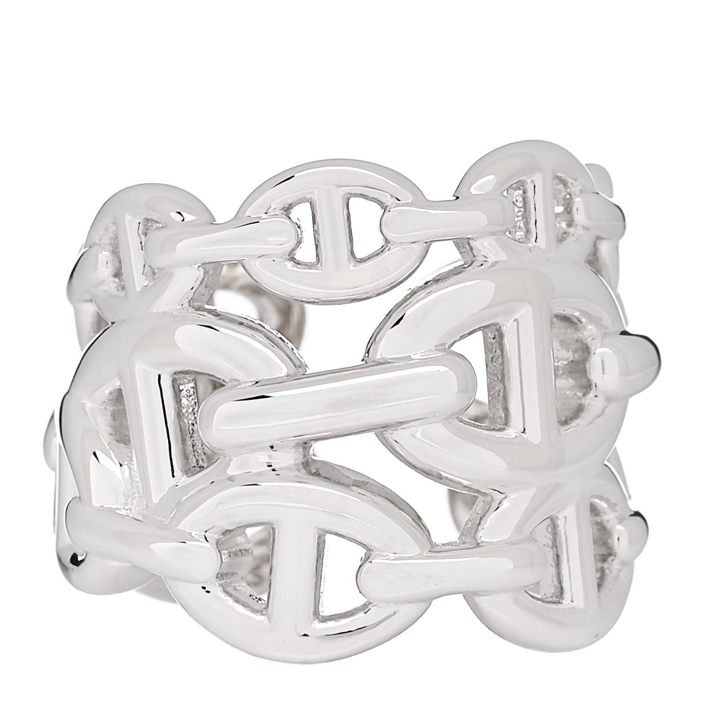 Sterling Silver GM Chaine d'Ancre Enchainee Band Ring 53 6.25
