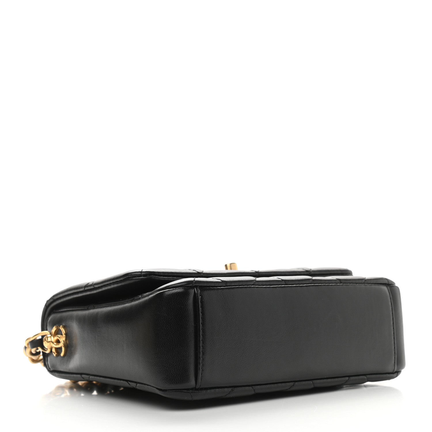 Chanel Lambskin Quilted Small Side Note Flap Black 4 of 9