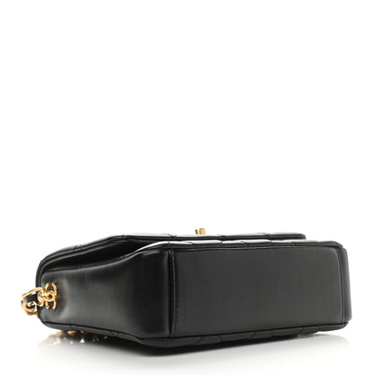 Chanel Lambskin Quilted Small Side Note Flap Black 4 of 9