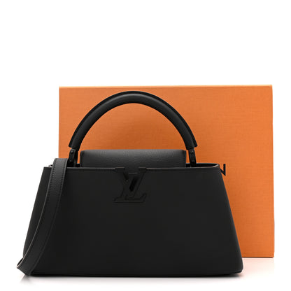 Louis Vuitton Taurillon Capucines East West MM Matte Black 10 of 10