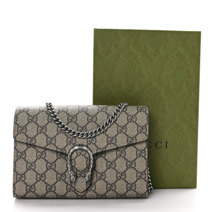 Gucci GG Supreme Monogram Mini Dionysus Chain Wallet Beige Taupe 13 of 13