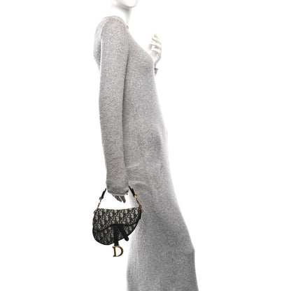 Christian Dior Oblique Mini Saddle Bag Blue 2 of 10