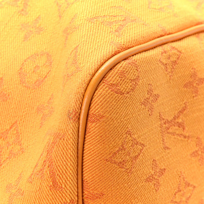 Louis Vuitton Denim Monogram Keepall Bandouliere 50 Ocre 11 of 13