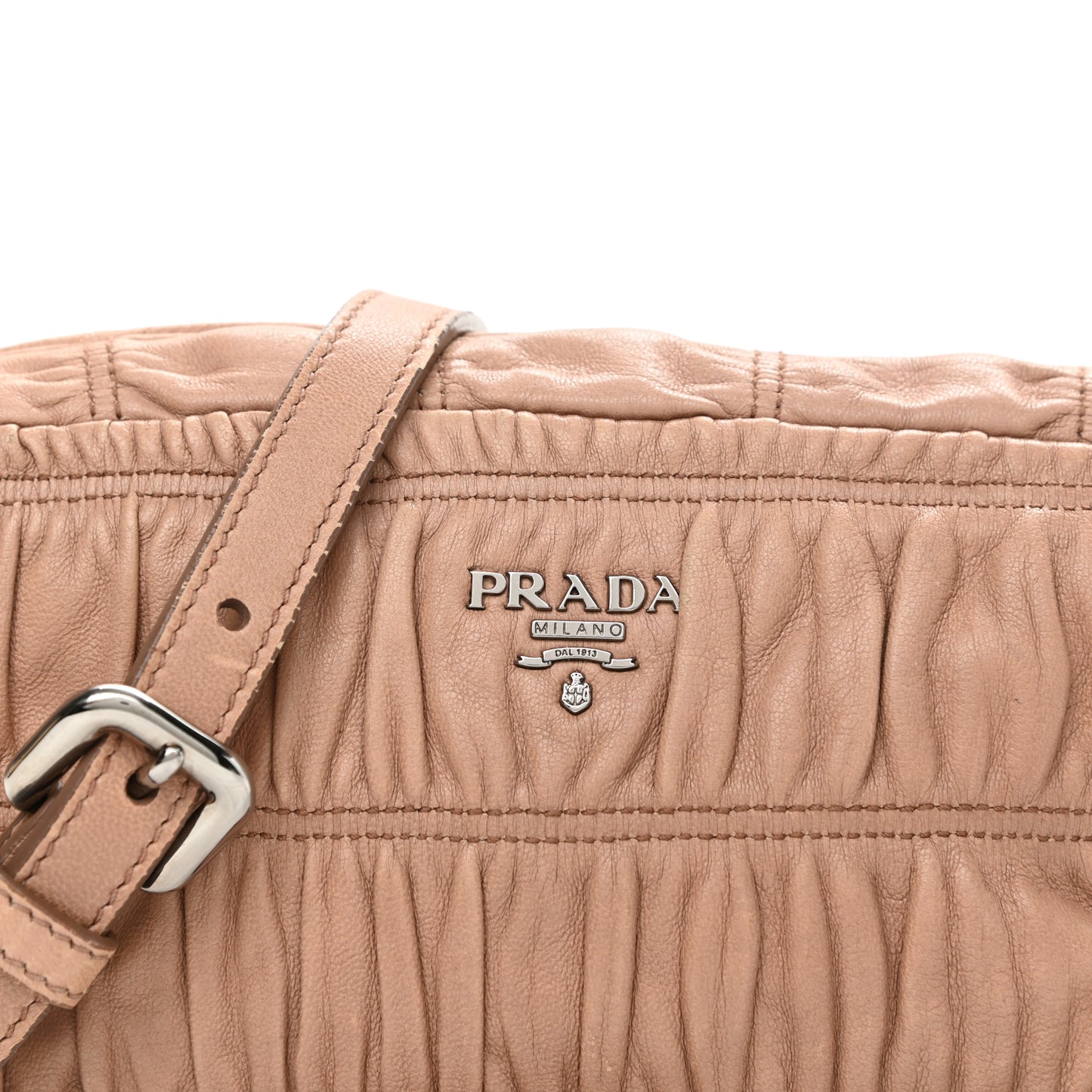 Nappa Gaufre Crossbody Bag Cammeo