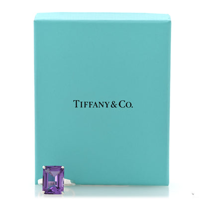 Tiffany Sterling Silver Amethyst Sparklers Cocktail Ring 57 8 6 of 6