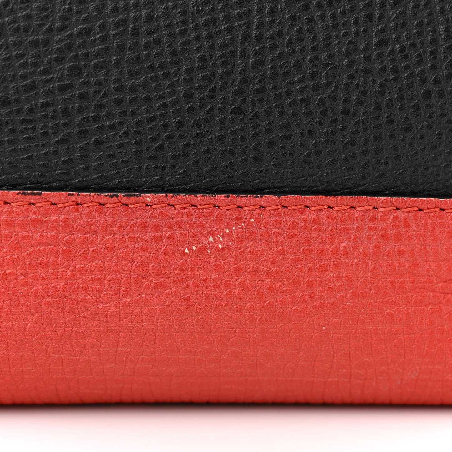 Grainy Calfskin Graffiti Print Small Banner Tote Black