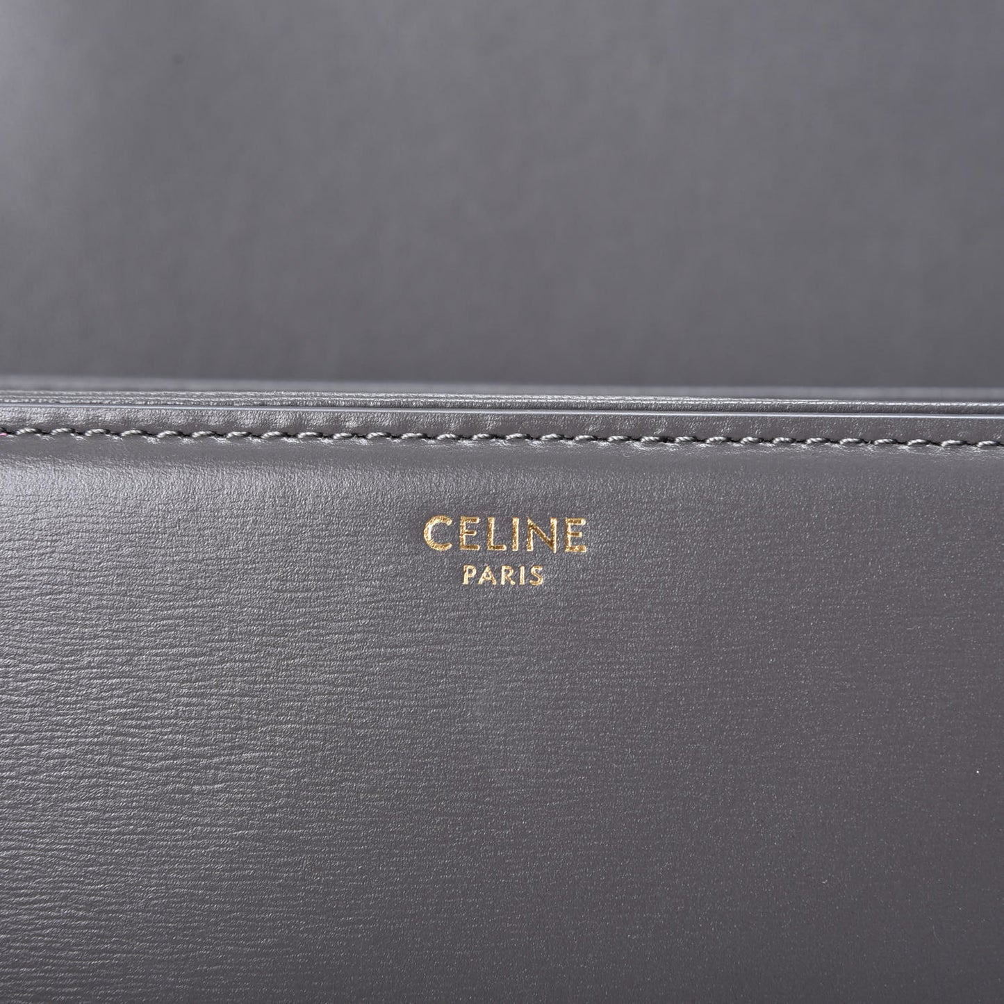 Shiny Calfskin Medium Triomphe Grey