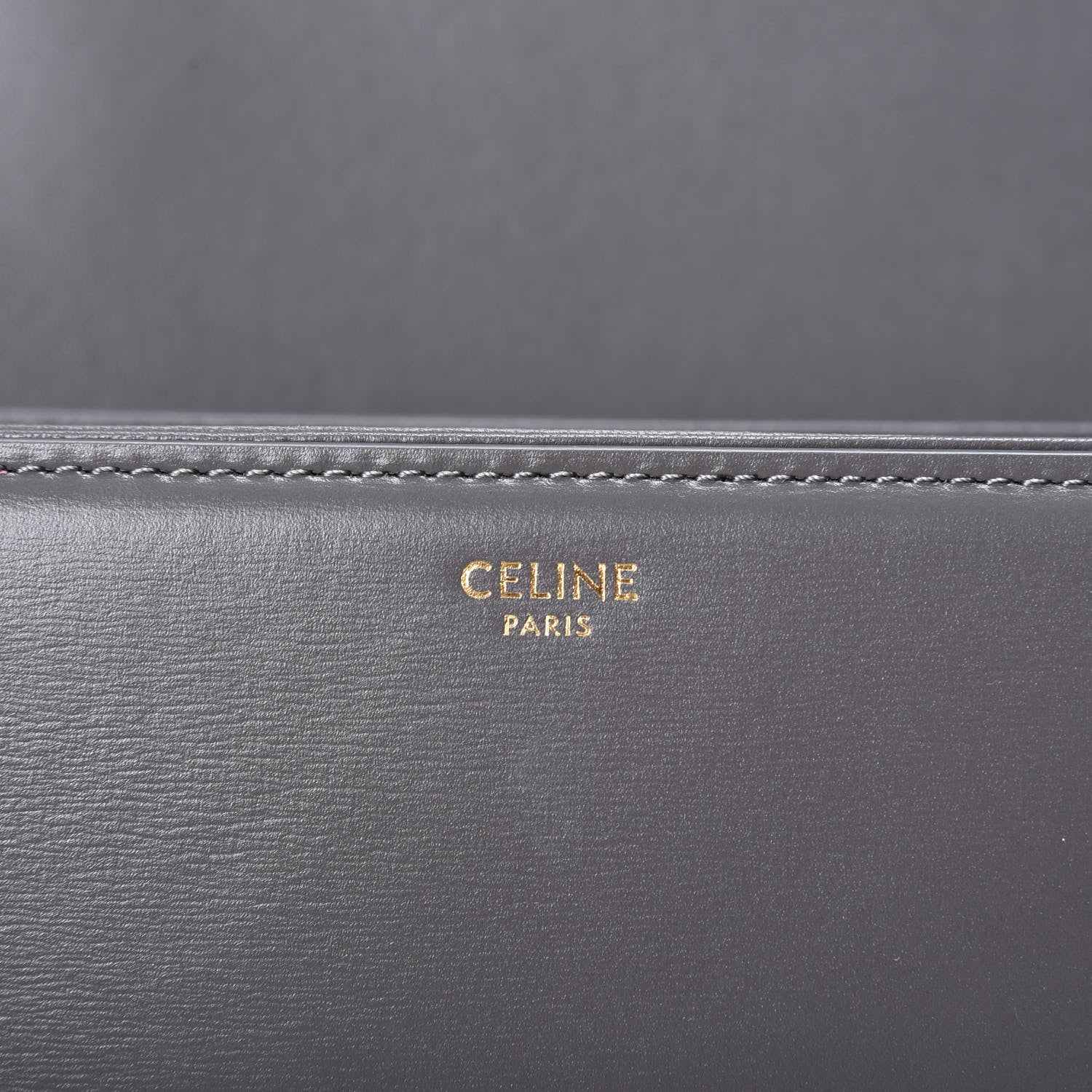 Celine Shiny Calfskin Medium Triomphe Grey 7 of 9
